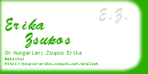 erika zsupos business card